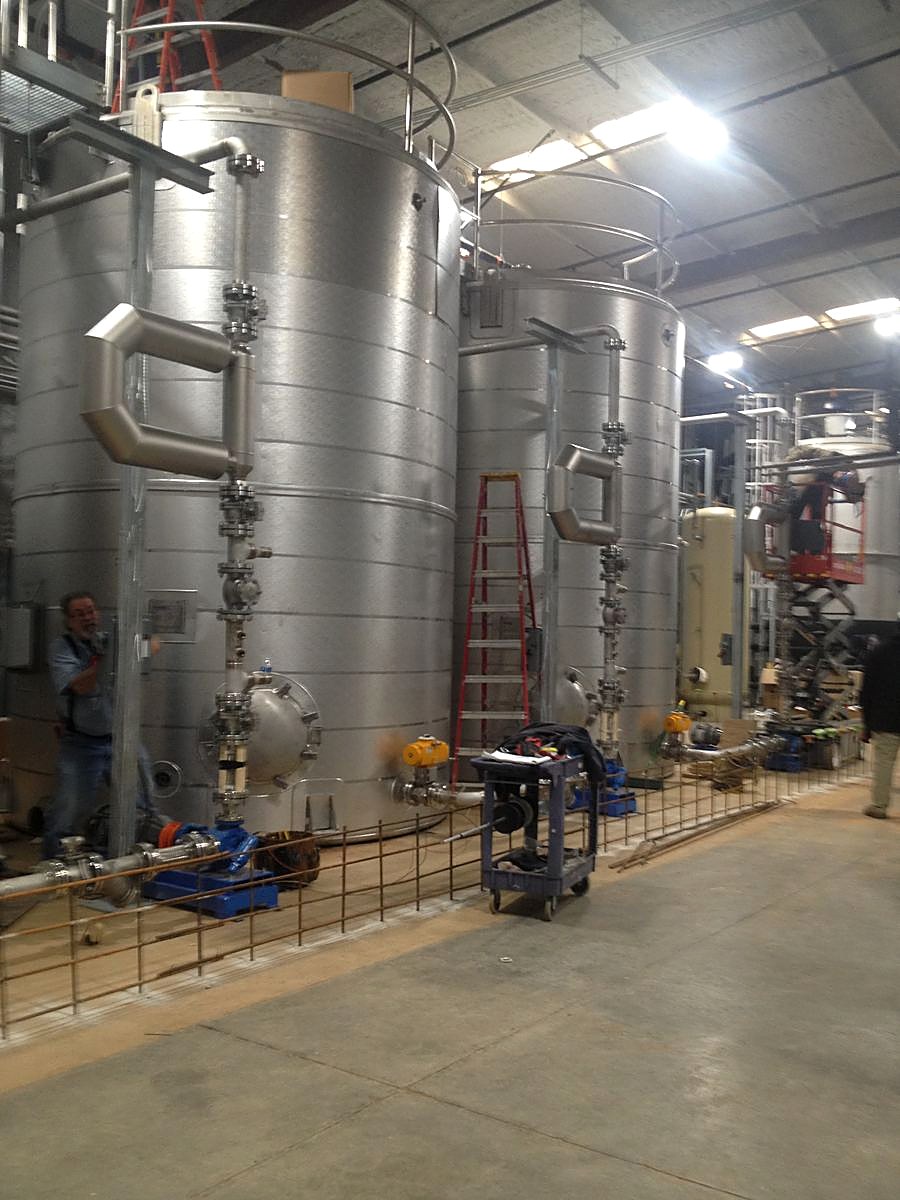 Stainless bulk tanks installed by EMCO