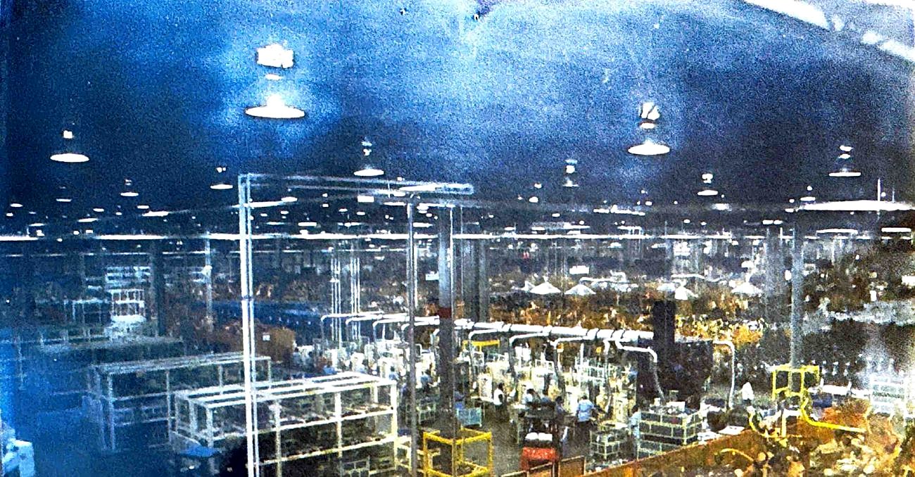 Automotive assembly cells at a Nissan plant