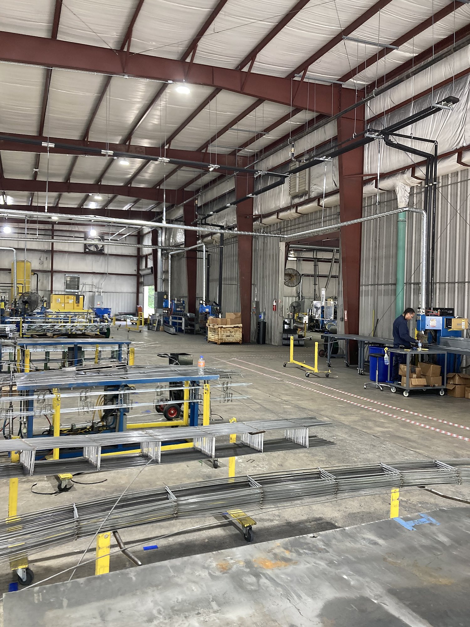 Chilled water and compressed air piping